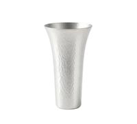 XLWLLNJ Vase en Cuivre Vase Métallique Vase Texture e à la Main et Corps Élégant Sculptural et Support Floral Adapté au Salon Entrée Bureau, Argent, Aluminium