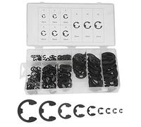 XLX Lot de 300 colliers de retenue externes en alliage d'acier noir, 9 tailles (3-22 mm)
