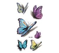 Xm 1 Pièces Imperméable À L'eau Tatoo Selfie Faux Autocollant De Tatouage Papillon 3d Temporaire Tatouage Art Corporel Flash Autocollants De Tatouage