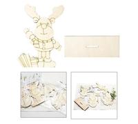 Xm 2 Pièces Bricolage En Bois Elk Ornements Enfants Peinture Ornement Pour La Décoration De Noël Elk Bois Dessin Animé Artisanat Pour La Fête À La Maison A3