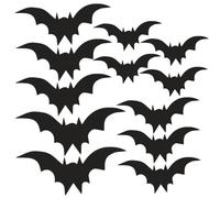 Xm 24 Pièces Bat Stickers Muraux Halloween Fête Bricolage Autocollants Créatifs Stickers Muraux Décoration Murale Pour La Maison Barre Hantée Maison Accessoires A3