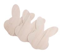 Xm 3pc Lapin Visage Forme En Bois Tranches Créatif Bricolage Artisanat Ornement Décor Bois Pièce Pour Enfants Fête D'anniversaire Décoration De La Maison A3