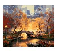 Xm 40x50cm Numérique Bricolage Peinture À L'huile Par Numéros Ville Kit Paysage Moderne Mur Art Photo Par Numéros Cadeau Unique Pour La Décoration Intérieure