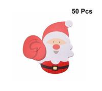 Xm 50pcs Carte De Papier De Noël Dessin Animé Père Noël Bricolage Bonbons Décoration Fournitures De Fête Pour Noël Anniversaire Mariage