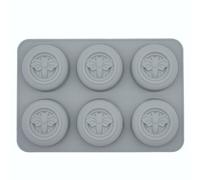 Xm 6 Cellules Abeille Silicone Moule Petit Gâteau Rond Chocolat Pâtisserie Moule Plateau Cire Cire D'abeille Bougie Savon Faisant Moule Rond Couleur Aléatoire