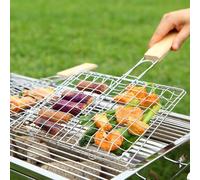XM Arrivel Barbecue Barbecue poisson panier à griller Rôti viande légumes outil de Barbecue avec manche en bois