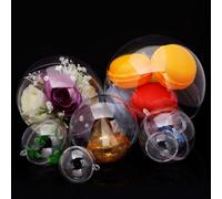 Xm Boule Décorative Transparente Pour Mariage 20 Pièces Ornements Pendentifs D'arbre De Noël Confettis De Bonbons Boîte-Cadeau Fournitures A35