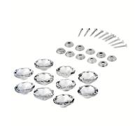 Xm Clous De Tapisserie En Verre Cristal Brillant Diamant 25mm 10 Pièces Clous À Boutons Épingles De Décoration Murale Du Canapé Accessoires De Meubles