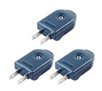 Xm Connecteurs De Fil 3pc 2 Broches Portative Réglable Durable Utility Mâle Prise Pour Rallonge Corde Réparation Fiche Electrique