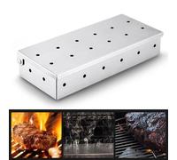 XM Copeaux de bois BBQ fumoir boîte pour intérieur extérieur charbon de bois Barbecue Barbecue viande infusé fumée saveur accessoires fumeur boîte
