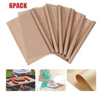 XM Feuille de transfert de chaleur réutilisable 6 pièces antiadhésif résistant à la chaleur facile à nettoyer pour artisanat tapis de barbecue tapis de Grill de 40x60cm