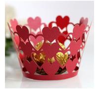 Xm Gobelets À Cupcake En Papier Creux Emballages À Muffin En Papier Creux Support De Gâteau Cadeaux De Fête De La Saint-Valentin Pour La Maison