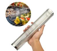XM Granulés de bois rond grille Barbecue Tube de fumage chaud et froid générateur de fumée en acier inoxydable granulés de bois fournitures de Barbecue d'extérieur de cuisine