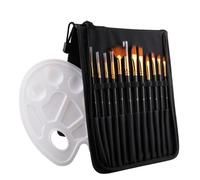 Xm Kit De Brosses À Peinture Aquarelle 13 Pièces/Ensemble Brosse De Peinture En Nylon Pour Cheveux Longue Tige De Peinture En Acrylique