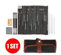 Xm Kit De Crayons De Dessin Portables Peinture De Bâton De Charbon De Graphite Pour Artiste Professionnel Avec Des Stylos Numéros
