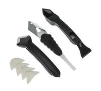 Xm Kit D'outils De Calfeutrage 7 Pièces Scellant Finisseur Lisse Grattoir Coulis Outils Ensemble Colle Buse Dissolvant Spatule Colle Pelle Carrelage Outil De Saleté