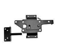 Xm Loquet De Porte Automatique Verrouillage Automatique Levier De Gravité Montage Automatique Verrous De Porte De Clôture En Bois Avec Attaches/Fermeture De Porte En Acier Avec Finition Noire