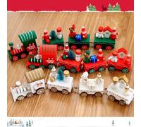 Xm Nouvelle Décoration Créative De Noël Pour La Maison Petit Train Décor Populaire De Train En Bois Ornements De Noël Fournitures De Nouvel An