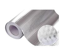Xm Papier D'aluminium Autocollant De Cuisine Imperméable Auto-Adhésif De Papier Peint De Bricolage Décor À La Maison Argent