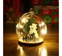 Xm Pendentifs De Noël Pour Boule De Verre A35 Lampe Décorative Ronde En Fil De Cuivre Lampe Ornement Micro Paysage Décor De Noël