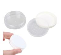 Xm Réutilisable En Plastique Vide Clair Boîte En Vrac Maquillage Cosmétique Conteneur Pot Cosmétique Pot Blanc Bouchon Vide Boîte De Poudre En Vrac