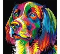 Xm Tableau Sans Cadre Sur Le Mur Peinture À L'huile Acrylique Avec Des Numéros Dessin De Chiens Abstrait Cadeau De Peinture Avec Des Nombres Cadeau 8a08