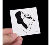 Xm Vintage Vieille École Style Nu Boire Des Femmes Temporaire Tatouage Autocollant Art Corporel Transfert D'eau Faux 6x6cm