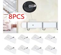 Xm Vis Adhésive Sans Clous Pour Salle De Bain 8 Pièces Crochet Mural Vis Adhésive Sans Trace Sans Perçage Pour Cuisine Salle De Bains Salon Organisateur De Serviettes
