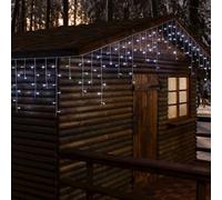 Xmas King Stalactite LED 20,16 x 0,6 m, 480 LED, 24 V, 8 programmes, pour l'extérieur, stalactites blanc froid