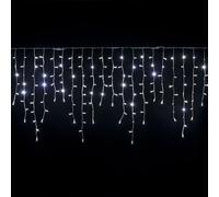 Xmas King Stalactite LED 3 x 0,9 m, 228 LED MAXI, connectable, PROFI 2 broches, éclairage extérieur, stalactites blanc froid