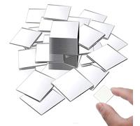 XMDROU Lot de 100 miroirs adhésifs - 4 x 4 cm - Petits carrés en acrylique - Carreaux de miroir autocollants - En plastique - Pour bricolage, salle de bain, artisanat