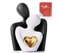XMGZQ Statuette Couple,Idee Cadeau Couple Amoureux,Figurine Cadeau Mariage,Deco Saint Valentin,Accessoires de Statue Decoration Interieur,Statue et Sculpture en Porcelaine pour Couple Romantique