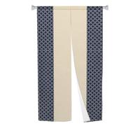 XMJJKUF Noren Rideau de porte japonais long type japonais à suspendre pour porte Ukiyoe, séparateur de pièce, décoration de maison, 71,9 cm de large x 120 cm de long (soleil de dessin animé, bleu roi)