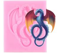 XMOLDNMS Moule en silicone en forme de dragon volant pour décoration de gâteaux, cupcakes, bonbons, chocolat, argile polymère
