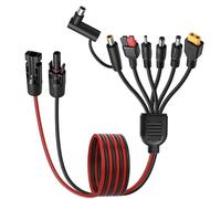 XMSJSIY Connecteur de panneau solaire 7 en 1 - Rallonge solaire vers DC 8 mm XT60 DC35135 DC5521 DC6530 DC7909 DC8020 - Kit multi-adaptateurs pour générateur de centrale électrique RV - 1,1 m