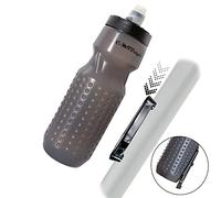 XMTBSTYLE - Bidon Velo - Porte Bidon Velo - Bouteille d´Eau VTT - Water Bottle Magnetic - Magnétique Porte Boutelle - Gourde VTT avec Protection De La Tetine - Bidon Eau Sport sans BPA Gris 750ml