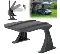 XMTECH Abri pour tondeuse robot, abri de garage, carport, housse de protection résistante aux UV et aux intempéries pour tondeuse robot avec couvercle rabattable, noir, abri pour tondeuse robot