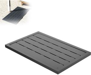 XMTECH élément de sol, 100 x 65 cm plate-forme de douche, plaque de sol antidérapante en plastique, tapis de douche Indoor & Outdoor pour douche extérieure douche de jardin, grille de douche et de sau