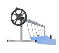 XMTECH Enrouleur de piscine réglable avec roues - Tube télescopique en aluminium - Système d'enroulement pour bâche de piscine - Bâche solaire - Résistant aux intempéries - 3 m à 5,7 m