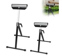 XMTECH Lot de 2 tréteaux à roulettes pliables - Hauteur réglable de 68 à 107 cm - Charge maximale : 60 kg