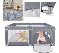 XMTECH parc bébé barrière de sécurité centre d'activité barrière de sécurité pour enfant 200x180cm
