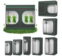 XMTECH Petite tente de culture, adaptée à l'aérogare, système de culture hydroponique, tente de croissance intérieure en mylar hautement réfléchissant avec fenêtre d'aération,Taille:60 x 60 x 140 cm