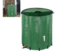 XMTECH tonneau d'eau de pluie 750L pliable , tonneau d'eau de pluie tonneau d'eau réservoir d'eau avec adaptateur rapide de tuyau et robinet ,tonneau d'eau de pluie étroit haut - rangement facile