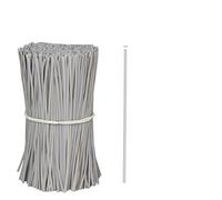 XNAUMAR 100PCS Attaches de câble de Jardinage oblates Cravate torsadée en Fil de Fer réutilisable pour Plantes à Fleurs vignes grimpantes Multifonction Enduit Fix Strings-10cm, grayx100pcs