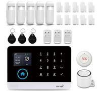 XNH GSM/WiFi Alarme Maison sans Fil avec contrôle APP, Kit 24 pièces: Capteur de Porte/Fenêtre, détecteur de Mouvement, sirène, télécommande, Compatible avec Alexa