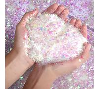 XNHIU 20 g de flocons de neige artificiels irisés pour décoration de sapin de Noël, vacances, maison, hiver (20 g)