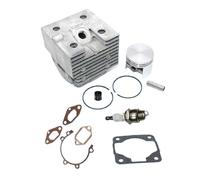 XNJIADVSY KIT Cylindre-Piston 46MM Compatible avec STIHL BR380 BR400 BR420 SR380 et Plus, Assemblage d'anneaux de goupille Cylindre 42030201201(14 PCS Pack Cyl. Kit)