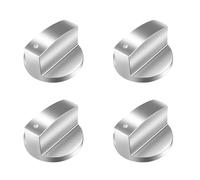 XNJIHWA 4Piezas Botones de Cocina de Gas Perilla Cocina Mando Universal Cocina Gas Universales 6mm Botones Gas para las Horno,Cocina,Estufa de Gas,Plateado