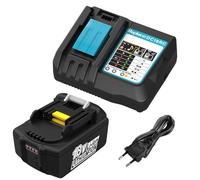 XNJTG 5,5Ah 18V Batterie de Rechange pour Makita Batterie 18V BL1860 BL1850 BL1850B BL1840 BL1830 avec DC18RC Chargeur