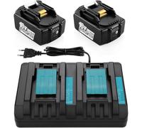 XNJTG Lot de 2 Batterie 18V 5.0Ah pour Makita 18V avec Chargeur